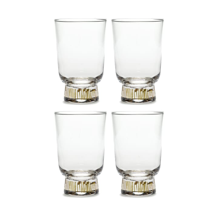 4 Vasos Ottolenghi Feast 33 cl - Stripes gold - Serax