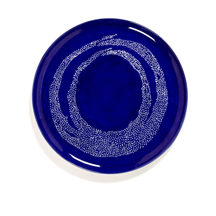 Fuente para servir Ottolenghi Feast Ø35 cm - Dark blue dots-white - Serax