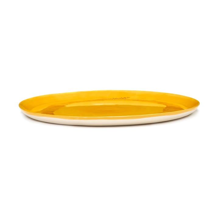 Fuente para servir Ottolenghi Feast Ø35 cm, Yellow stripes-red Serax