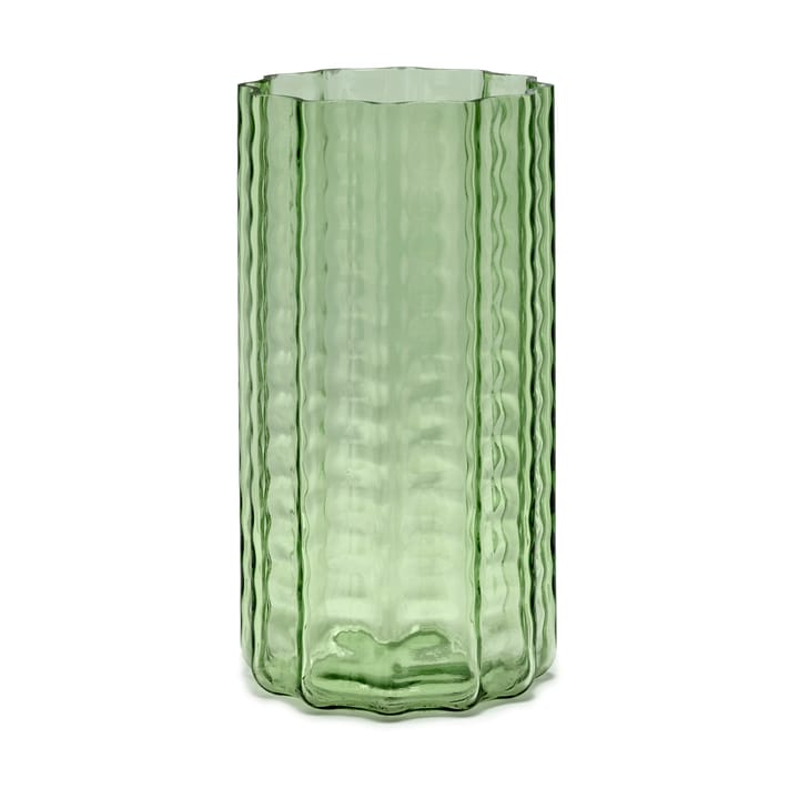 Jarrón Waves 02 28 cm - Green-clear - Serax