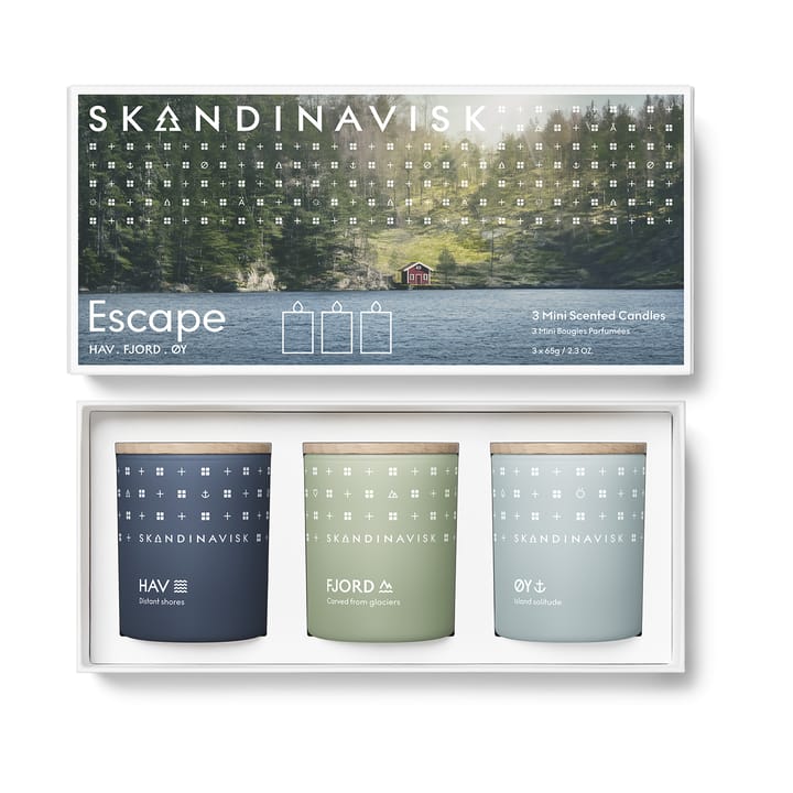 Set de velas perfumadas ESCAPE mini 3 piezas - 65 g - Skandinavisk