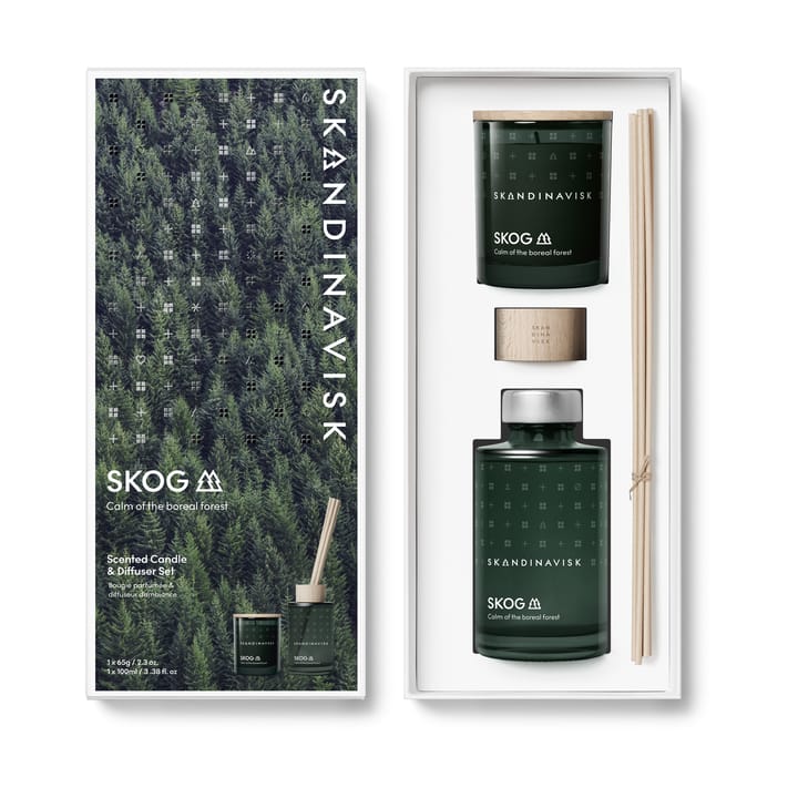 Vela aromática y varillas de olor SKOG - 65 g + 100 ml - Skandinavisk