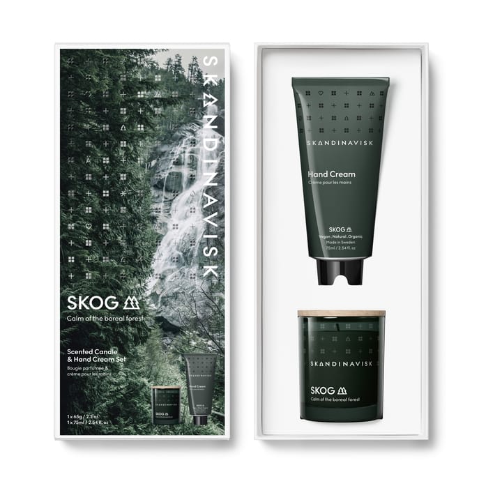 Vela perfumada y crema de manos SKOG - 65 g + 75 ml - Skandinavisk