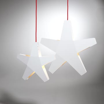 Estrella de Adviento Advent Stjärna - Rojo, 40 cm, cable de tela gris claro - SMD Design