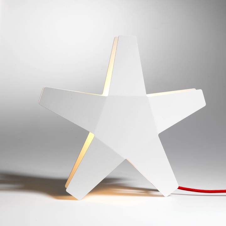 Estrella de Adviento Advent Stjärna - Rojo, 40 cm, cable de tela gris claro - SMD Design