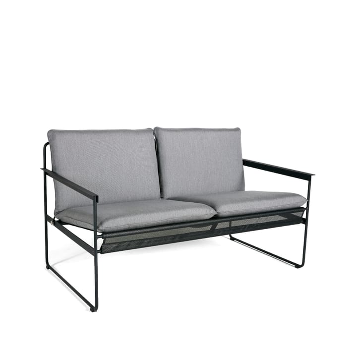 Sofá de 2 plazas Slow - Sunbrella gris-base de acero en color negro - SMD Design