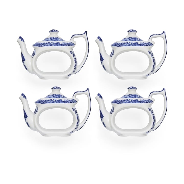 4 servilleteros Blue Italian - Azul-blanco - Spode