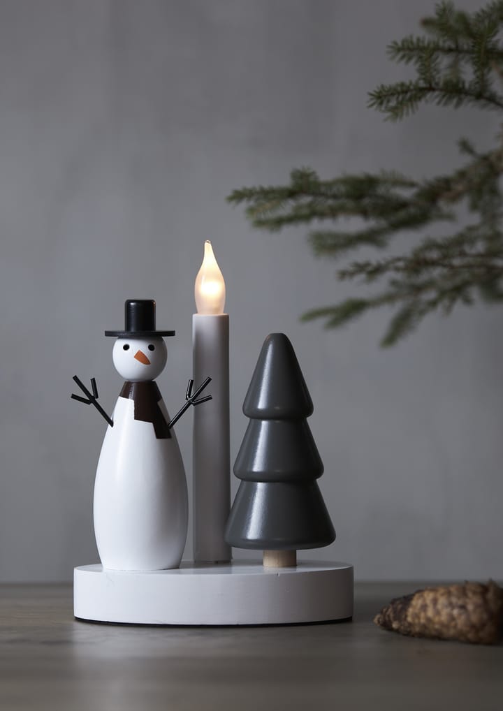 Candelabro Christmas Joy - Muñeco de nieve - Star Trading