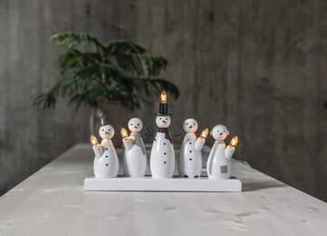 Candelabro de Adviento Snowman - blanco - Star Trading