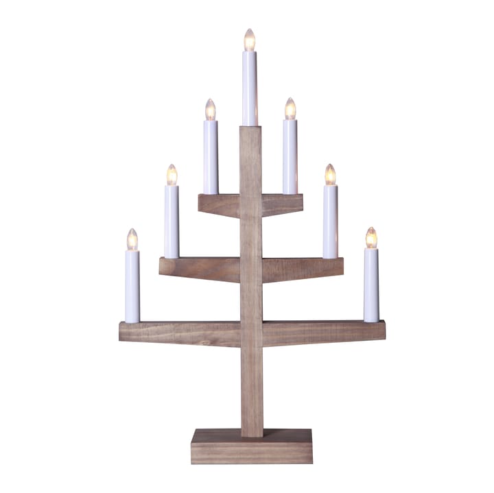 Candelabro de adviento Trapp 54 cm - barniz marrón - Star Trading