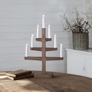 Candelabro de adviento Trapp 54 cm - barniz marrón - Star Trading