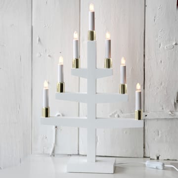 Candelabro de adviento Trapp 54 cm - blanco - Star Trading