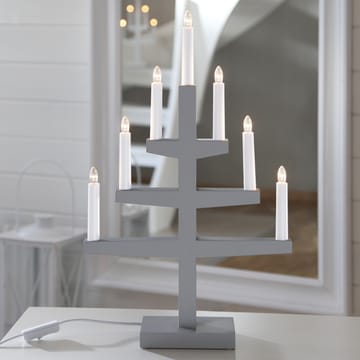 Candelabro de adviento Trapp 54 cm - gris - Star Trading