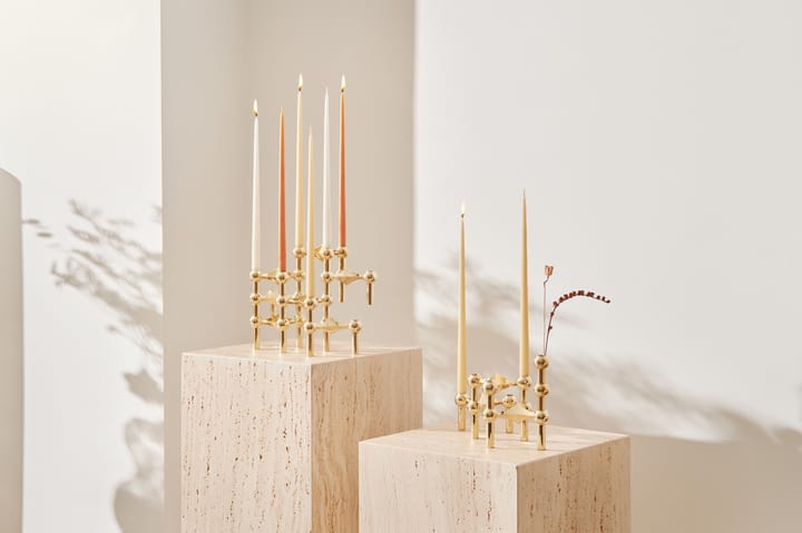 3 Candelabros STOFF Nagel, latón STOFF