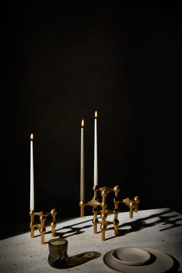 3 Candelabros STOFF Nagel - latón - STOFF