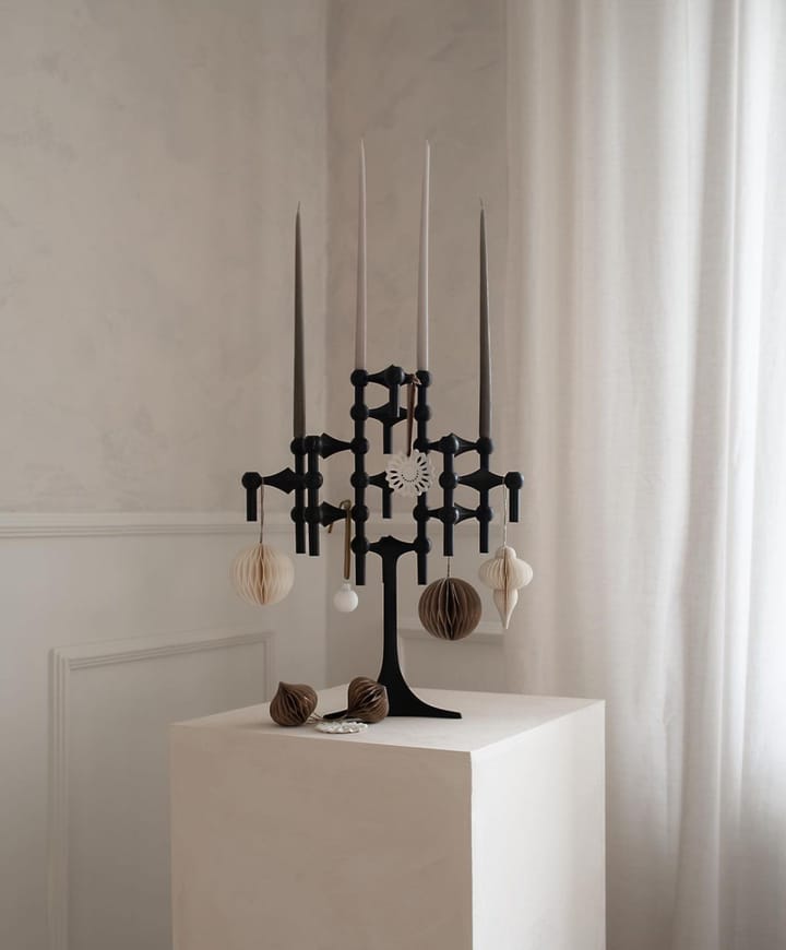 3 Candelabros STOFF Nagel, negro STOFF