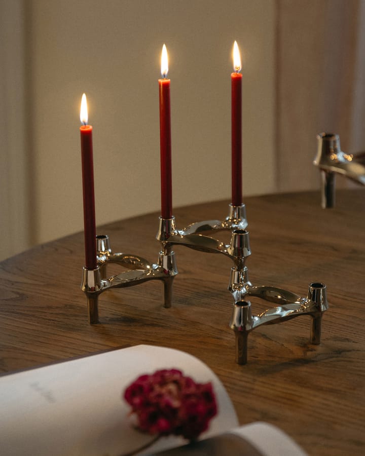 Set de 3 candelabros STOFF Nagel BMF, cromo STOFF