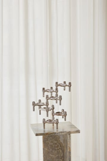 Set de 3 candelabros STOFF Nagel BMF - cromo - STOFF