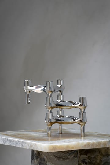 Set de 3 candelabros STOFF Nagel BMF - cromo - STOFF