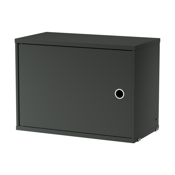 Cabinet con puerta batiente String - Gris oscuro - String