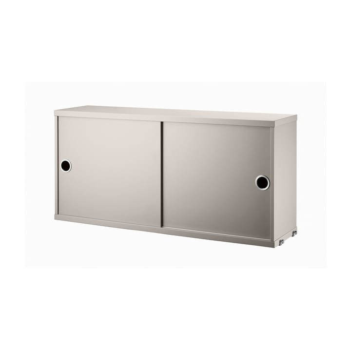 Cabinet con puertas correderas String - Beige, 78x20 cm - String