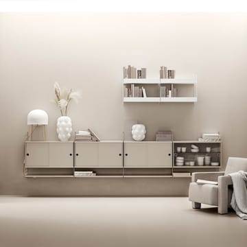 Cabinet vitrina con puertas correderas de cristal String - Beige - String