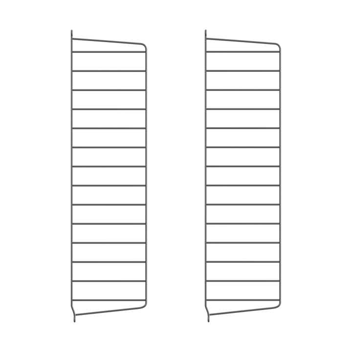 Panel de pared String - Mörkgrå, 75x20 cm, set de 2 - String