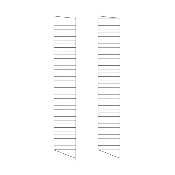 Panel de suelo String - Gris oscuro, 200x30 cm, set de 2 - String