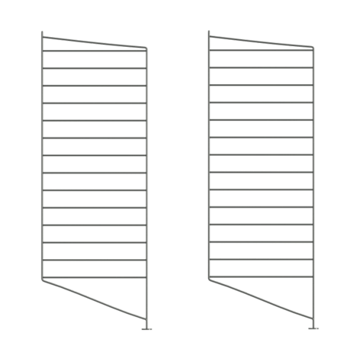 Panel de suelo String - Mörkgrå, 85x30 cm, set de 2 - String