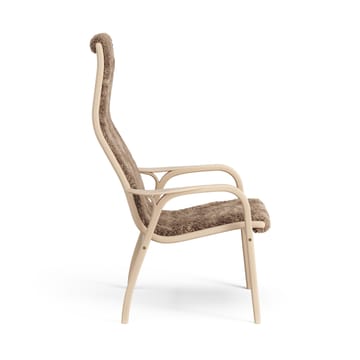 Sillón infantil Lamini haya lacada/piel de oveja - Sahara (marrón turrón) - Swedese