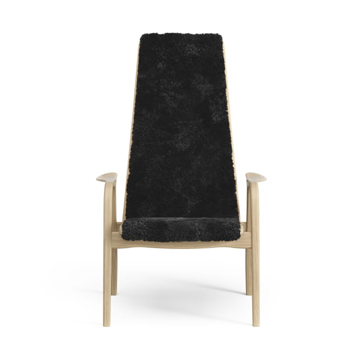 Sillón infantil Lamini roble lacado/piel de oveja, Black (negro) Swedese