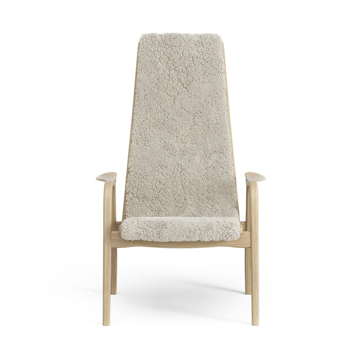 Sillón infantil Lamini roble lacado/piel de oveja, Moonlight (beige) Swedese