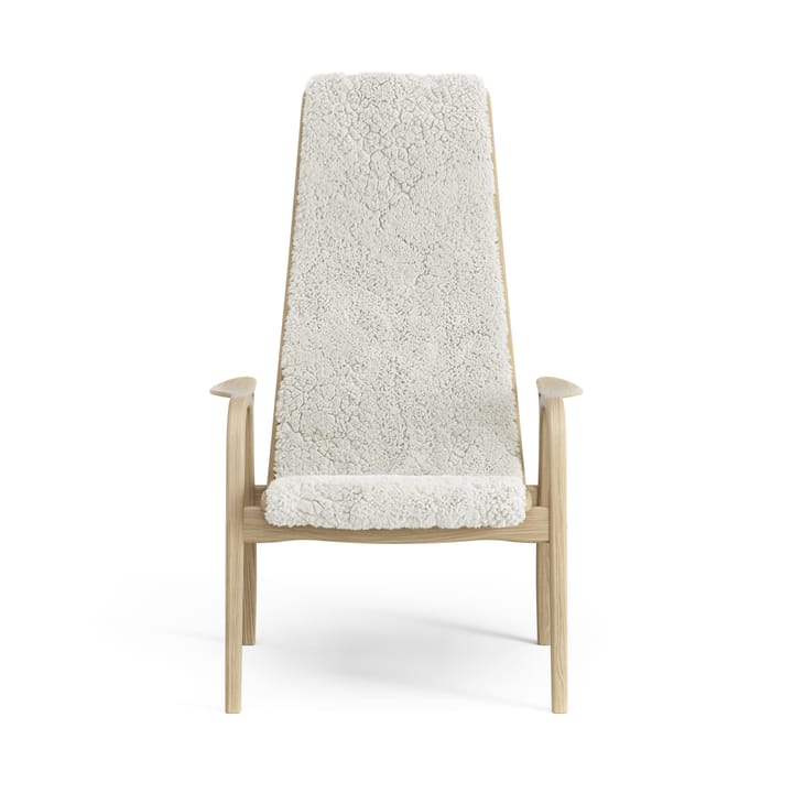 Sillón infantil Lamini roble lacado/piel de oveja, Offwhite (blanco) Swedese