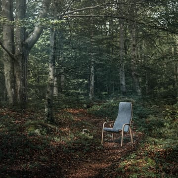 Sillón Lamino - Piel de oveja charcoal, nogal lacado - Swedese