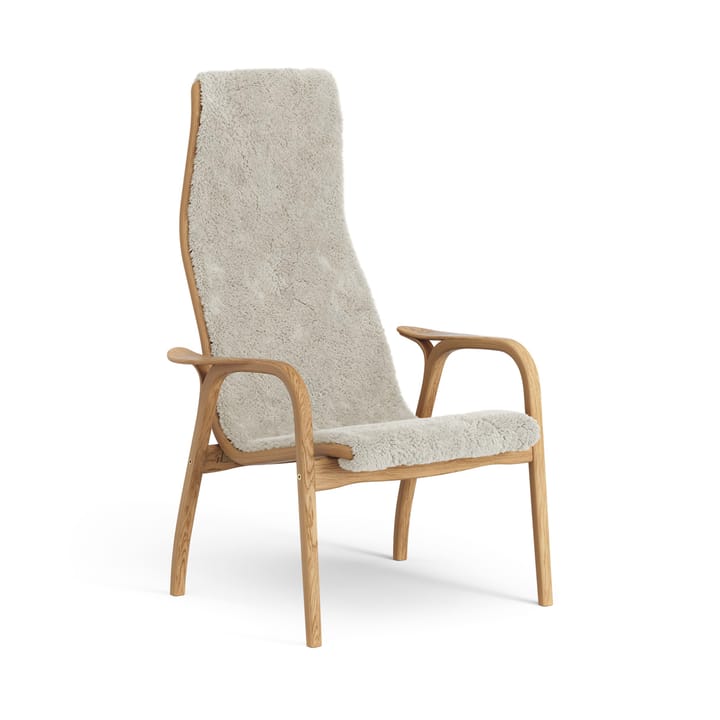 Sillón Lamino roble aceitado/piel de oveja, Moonlight (beige) Swedese