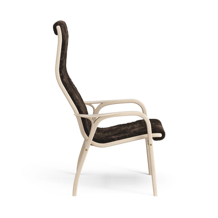 Sillón Lamino roble pigmentado blanco/piel de oveja, Espresso (marrón) Swedese