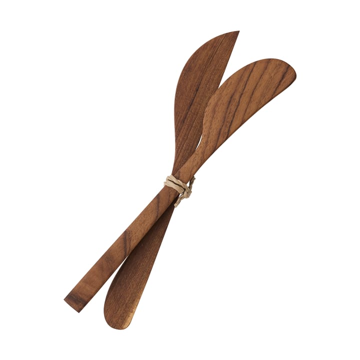 Cuchillos de mantequilla Teak, 2-pack - Marrón - Tell Me More