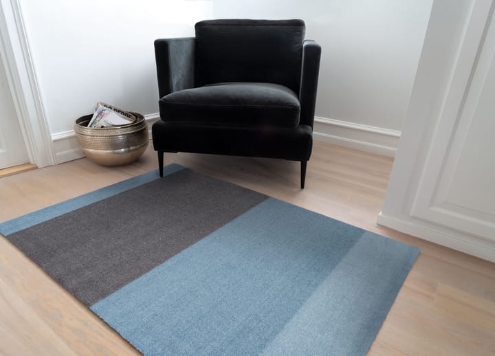 Alfombra Stripes by tica, horizontal - Blue-steel grey, 90x130 cm - tica copenhagen