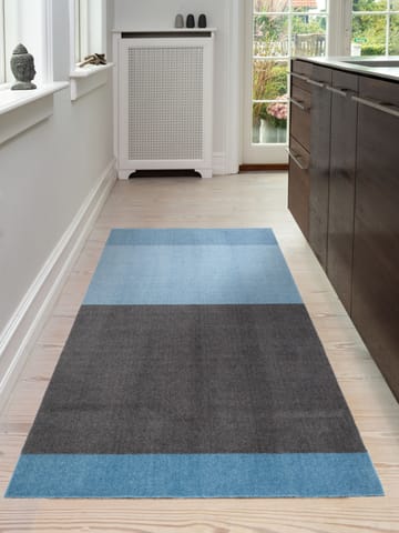 Alfombra Stripes by tica, horizontal - Blue-steel grey, 90x200 cm - tica copenhagen