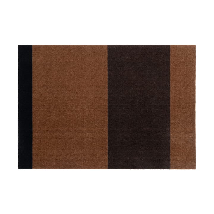 Alfombra Stripes by tica, horizontal - Cognac-dark brown-black, 90x130 cm - Tica copenhagen