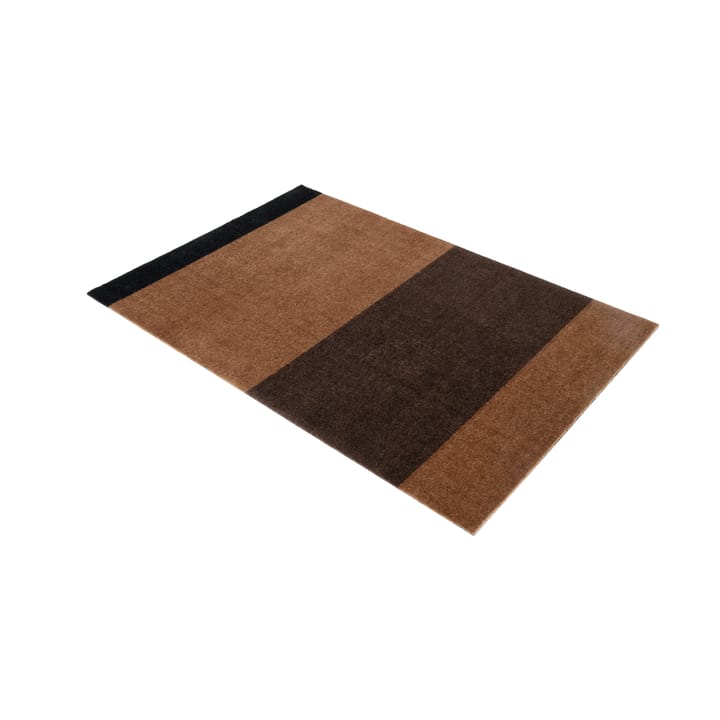 Alfombra Stripes by tica, horizontal - Cognac-dark brown-black, 90x130 cm - tica copenhagen