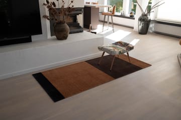 Alfombra Stripes by tica, horizontal - Cognac-dark brown-black, 90x200 cm - tica copenhagen