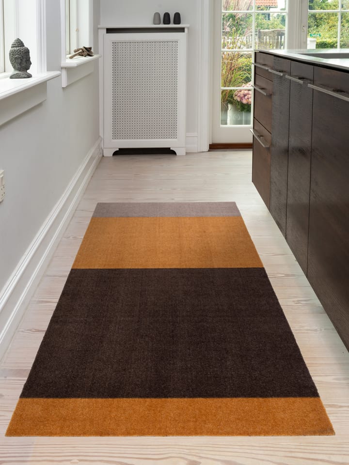 Alfombra Stripes by tica, horizontal - Dijon-brown-sand, 90x200 cm - tica copenhagen