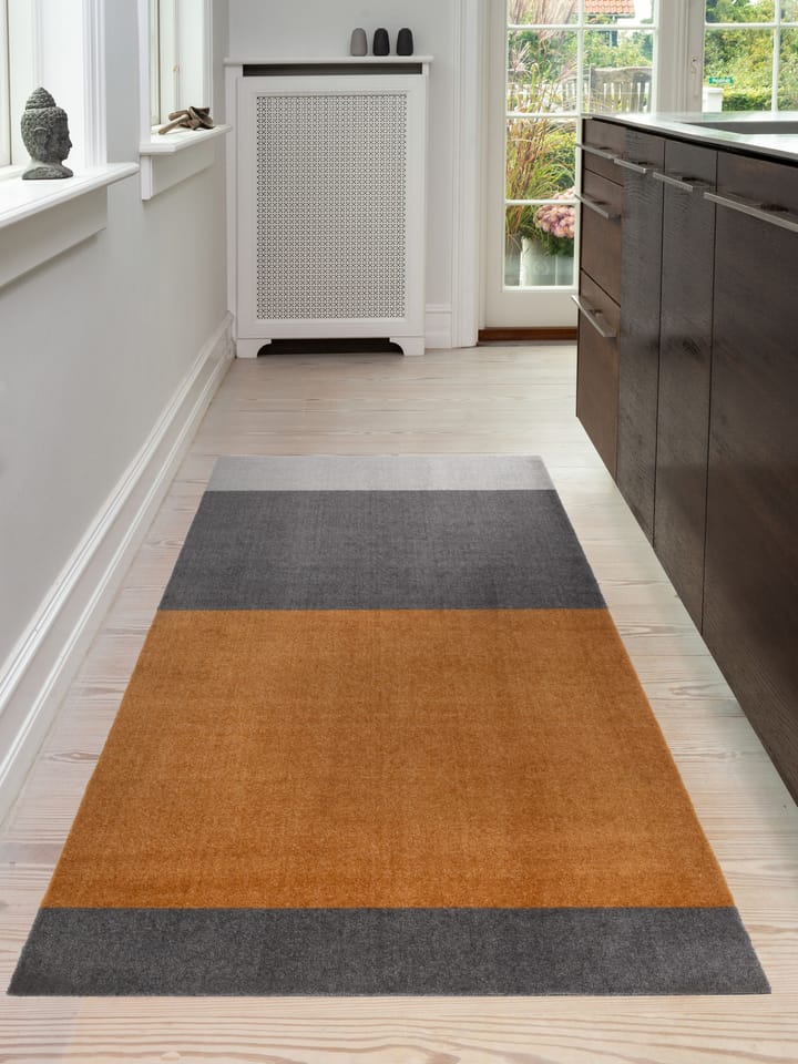 Alfombra Stripes by tica, horizontal - grey-grey-dijon, 90x200 cm - tica copenhagen