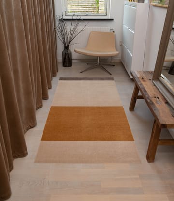 Alfombra Stripes by tica, horizontal - Ivory-dijon-brown, 90x200 cm - tica copenhagen