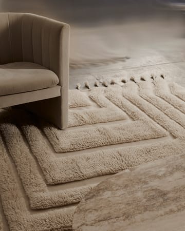 Alfombra de lana Kask 250x350 cm - Beige - Tinted