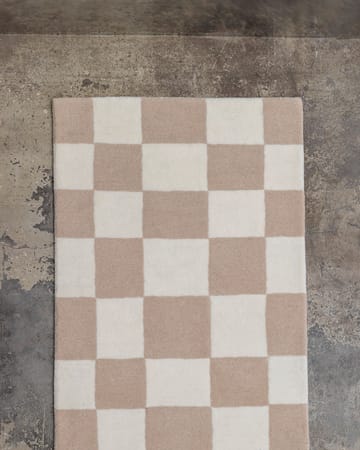 Alfombra de recibidor de lana Hafstrom 80x250 cm - Beige-white - Tinted