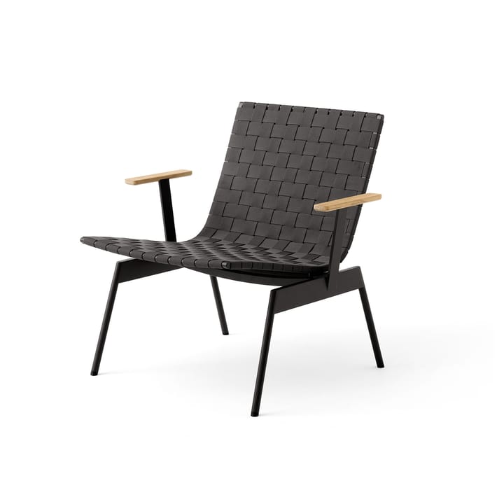 Sillón lounge con reposabrazos Ville Outdoor AV45  - Warm black - &Tradition