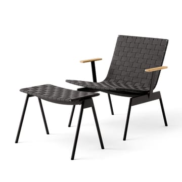 Sillón lounge con reposabrazos Ville Outdoor AV45  - Warm black - &Tradition