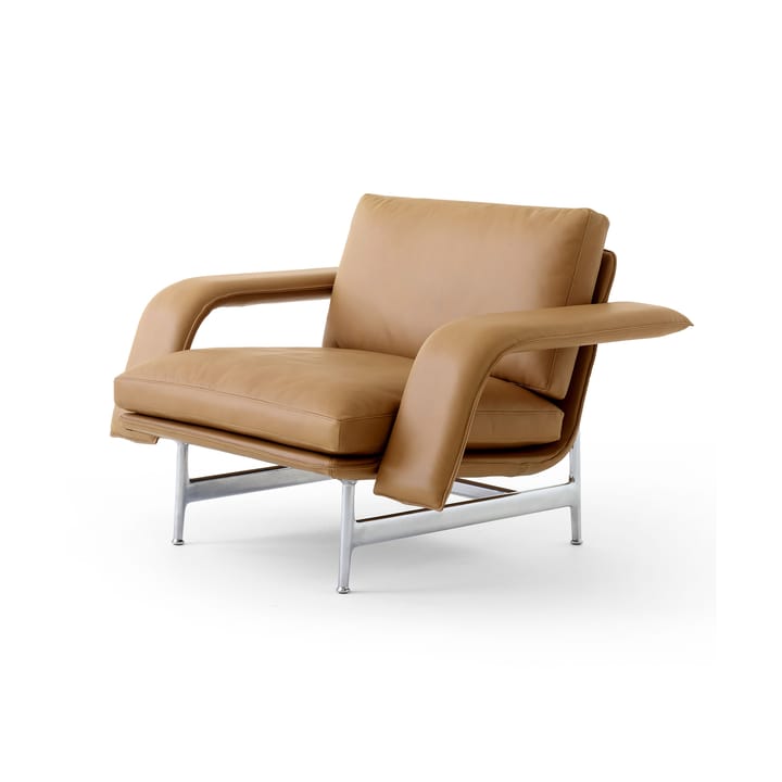 Sillón lounge Meantime AV29 - Pol. aluminium-Noble leather cognac - &Tradition